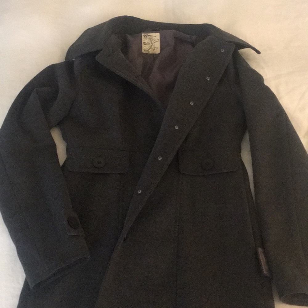 Charcoal grey pea coat